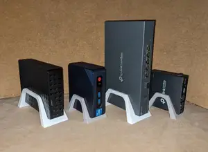 Parametric Vertical Stand for Router, Switch, MiniPC, etc. (Fusion 360)