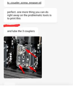 Prusa XL coupler screw greaser for prusa grease tube