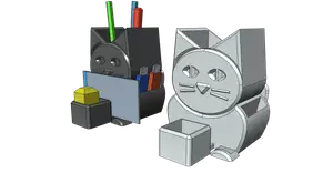 Pencil Holder pencils holder Pencil Stand pencils stand Pen Holder pens holder pen stand pens stand CAT easy print without support