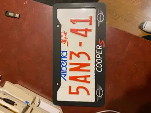 Another twist on the MINI Cooper S Licencse plate frame