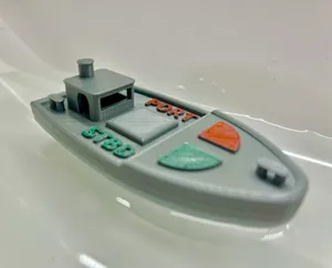 Desktop/Bathtub Boat with Starboard and port illustration