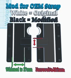 Modified Ridge Wallet replacement parts to Fit OEM Strap