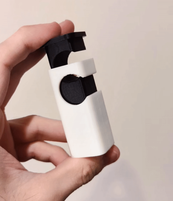 Spring loaded bag clip with fully printed mechanism (the spring too, even in PLA!)