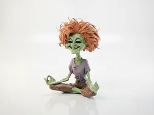 Meditating Man Figurine Fantasy 3D Printable