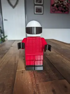 Racing driver moveable figure