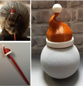 Santa's Hat HairPin and Decoration