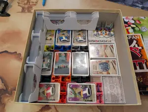 Heat: pedal to the metal board game insert w/ sleeved cards w/heavy rain w/ tunnel vision NO LID LIFT