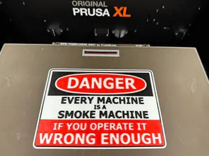 Smoke Machine Sign