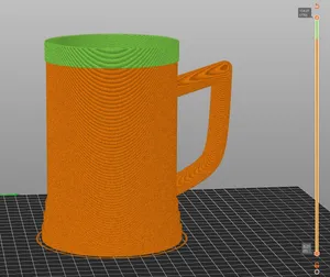 Jarra Chop totalmente editable en Fusion 360 y step con stl para imprimir para vaso de 600cc
