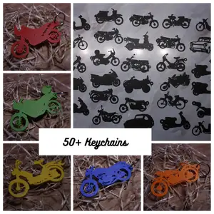 50+ Keychains of moped, scooter, veteran and motorcycle