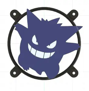 Gengar 120mm PC Fan Cover - Playful Decorative Look