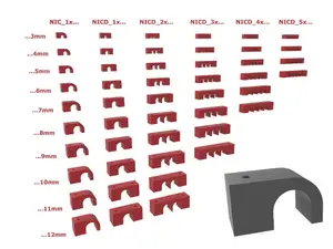 Nail-In Cable Clip - RUGGED - Range 3-12mm for up to 5 cables