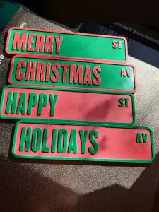 Winter Street Signs! Christmas Hanukkah Holidays