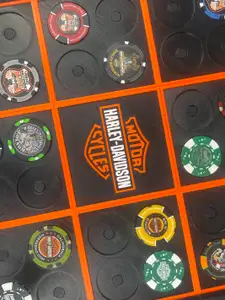 Harley Davidson Poker Chip Display Frame