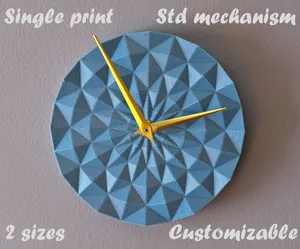 Poly Rosette Wall Clock