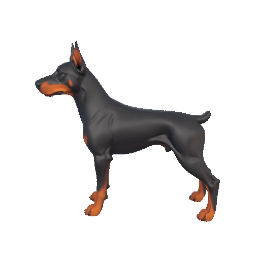 Doberman Pinscher Figurine – 3D Printable Elegant Dog Model