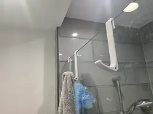 Parametric - A Better Shower Hook: Shower Glass Towel Hook/Hanger