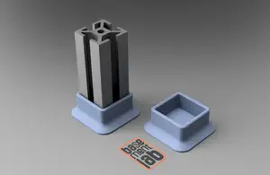 2020 Floor Mount Base Low_ Aluminium Profile