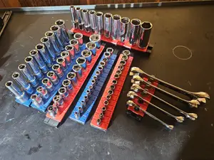 TrackTwist socket holder organizer 3/4" 1/2" 3/8" 1/4" drive SAE METRIC gridfinity V2 Wrench and tool organizer