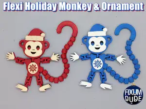 Flexi Holiday Monkey Toy/Ornament