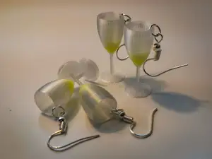 Champagne Glass Earrings