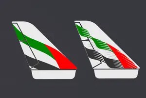 Emirates - Airplane Tail coaster, keychain