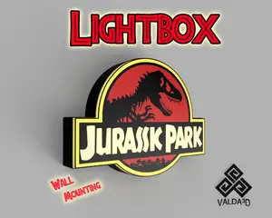 Jurassic Park Lightbox - Led Lamp
