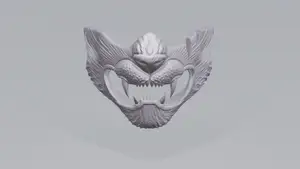 Tiger Style Oni Mask Design No.02