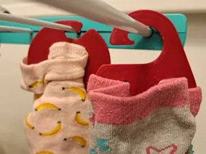 Socken-Clip mit großem und kleinem Haken