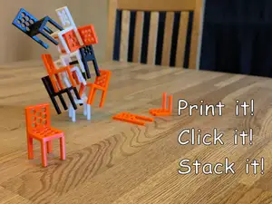 Stacking chair game - easy to print