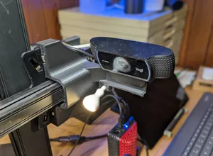 Ender 3 S1 / S1 Pro Camera Mount for Logi C920 with IKEA Jasjö Lamp clip
