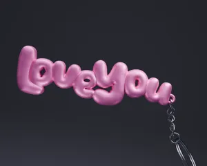 "LOVE YOU" BUBBLE KEYCHAIN ( LOVE & MOM COLLECTION )