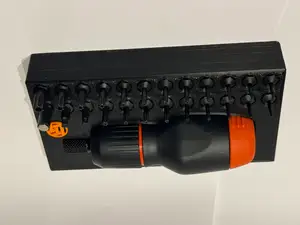 LTT Stubby Screwdriver + Bitholder for 24 bits and the extension shaft (now Gridfinity compatible)