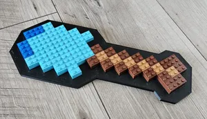 LEGO Minecraft shovel construction template