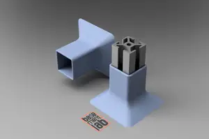2020 T- Slot Foot Cap Low Type / Floor Mount Aluminium Profile - Flangia Base a Pavimento Profilo 2020 Bassa