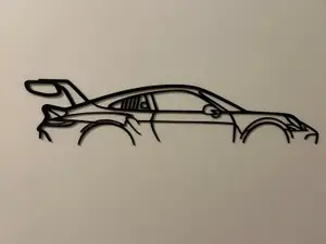 Porsche 911 992 GT3RS silhouette wall decoration