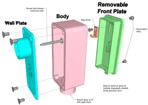 Hide-A-Key in Fake Conduit Body