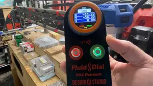 Case for "Fluid Dial" CNC pendant for FluidNC based on M5 Stack Dial, with printable logos, button highlights, etc, v1.0