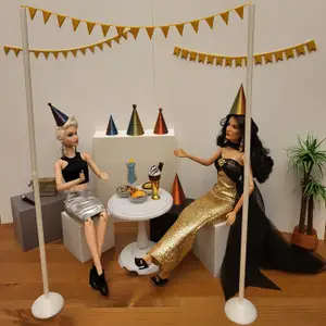 Doll house party hats and garlands for 1:6 scale dolls