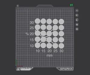 Creality SparkX i7 Ironing Calibration Test (10–30% Flow / 10–30 mm/s) – Smooth Top Layer