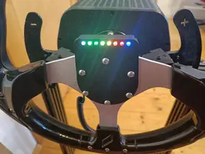 Minimalistic rally steering wheel magnetic paddle shifters and LED strip bracket (racing wheel, button box, simracing)