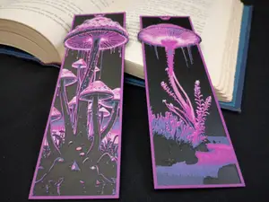 Iridescent Mushrooms Bookmark Set