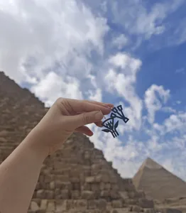 Egypt Earrings - Lotus and Ha Symbols - Upper and Lower Egypt