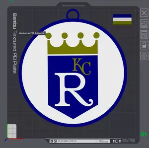 Kansas City Royals Retro Oversized Necklace Logo