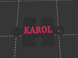 keychain, brelok puzzel Karol