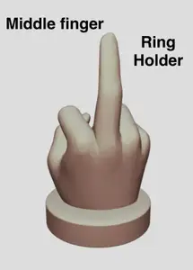 Middle finger ring holder