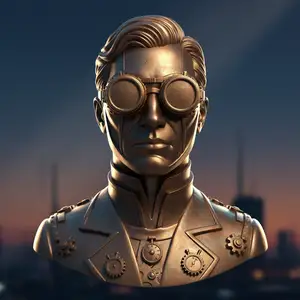 Steampunk Bust Statue