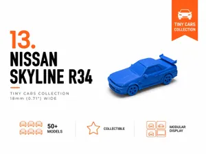 Tiny Nissan Skyline R34 - Mini Cars Series