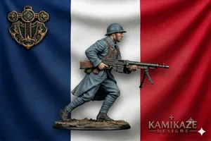 French Charging Machine Gunner