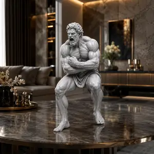 Raging Titan Warrior Statue STL | Ancient Greek Mythology Sculpture | Muscular Hero 3D Print Model